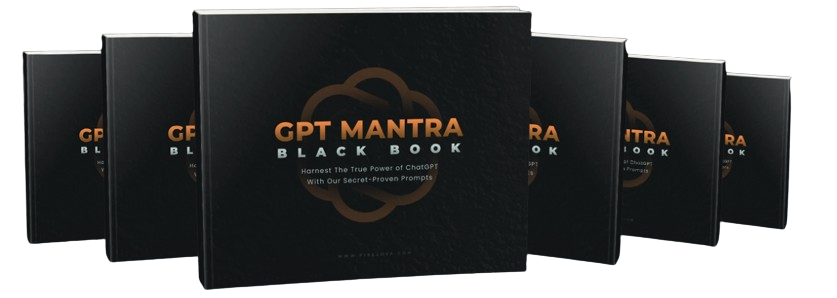 GPTMantra BlackBook product stack showing multiple black books