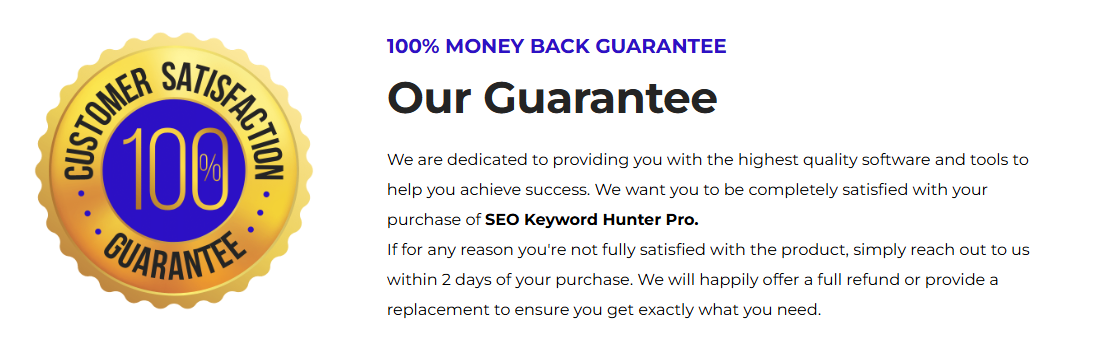 100% Customer Satisfaction Guarantee Badge